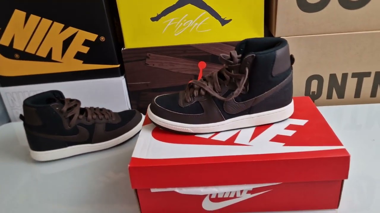 Nike Terminator High SE Velvet Brown - On Feet and Check 81% - YouTube