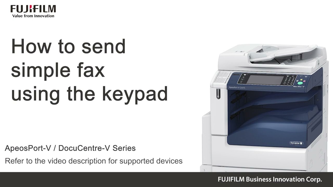 How to send simple fax using the keypad - YouTube