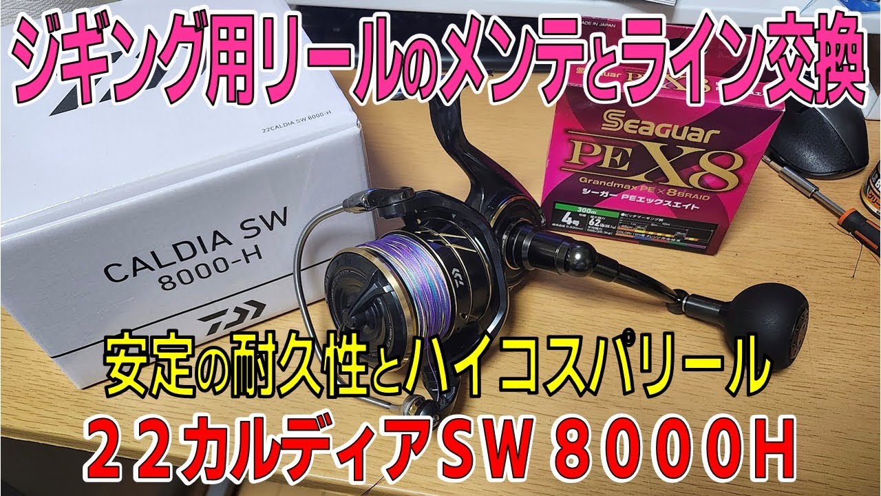Mini Maintenance/Line Change] 22 Caldia SW8000H [Daiwa] - YouTube