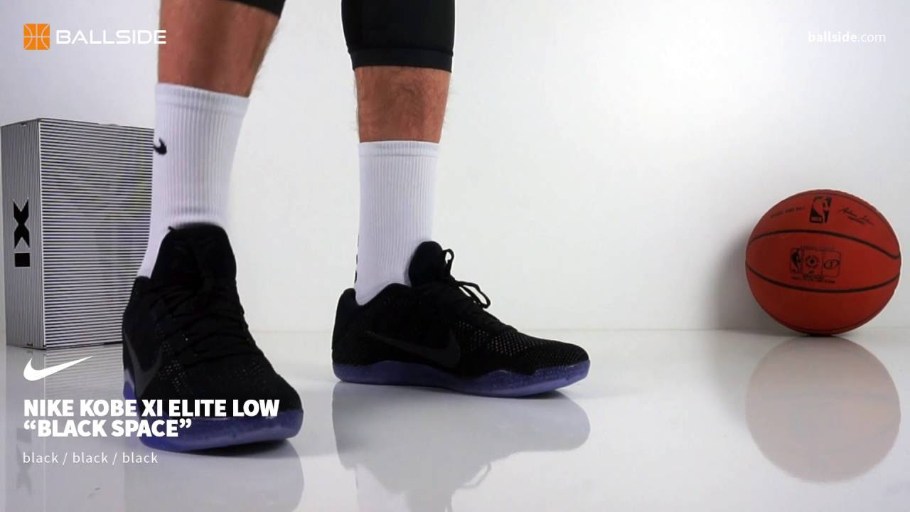 Nike Kobe XI Elite Low BLACK SPACE on feet - YouTube