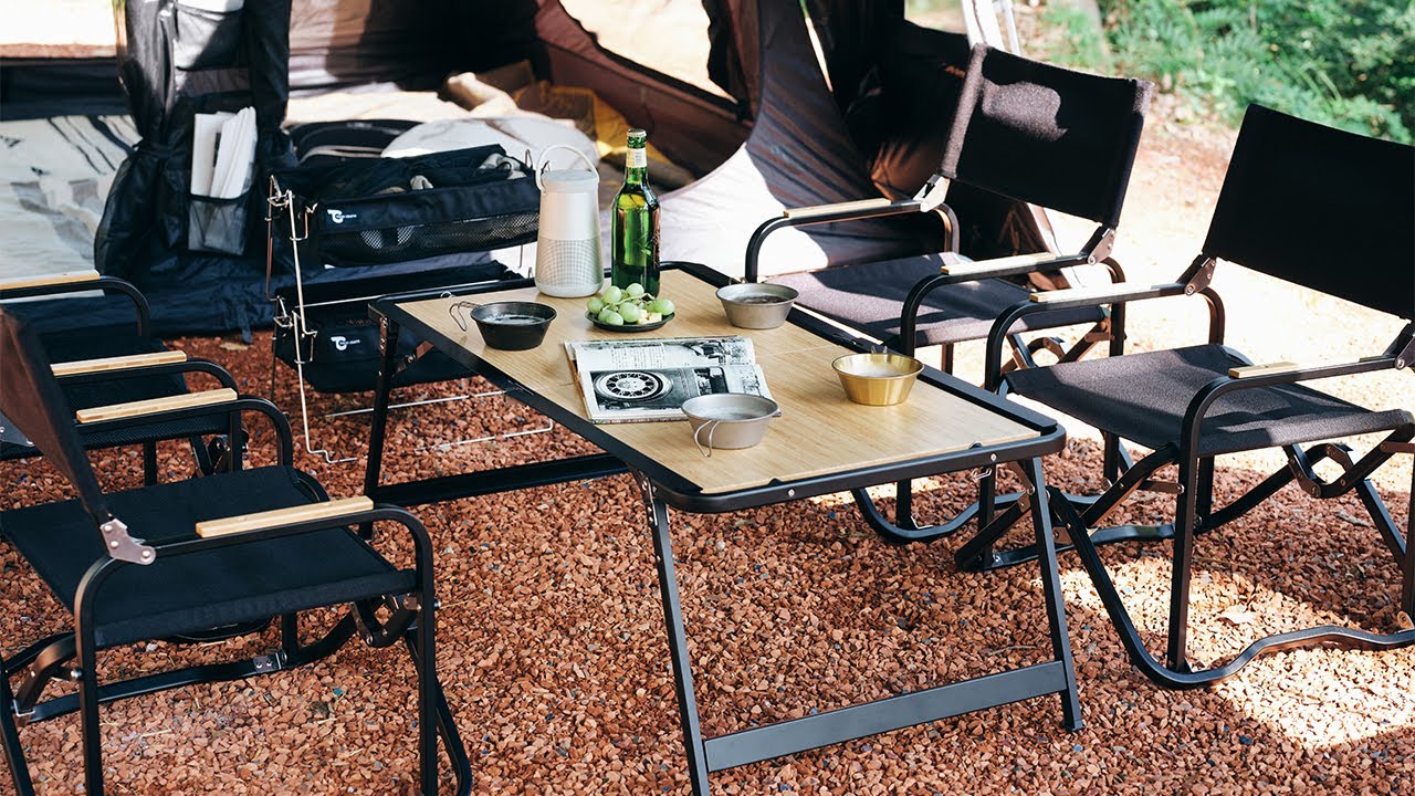 キャンプ椅子＆テーブル(大きめ)🏕️折りたたみスリム収納。スパイスも