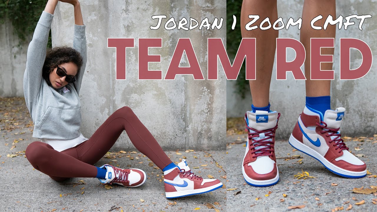 AIR JORDAN 1 ZOOM CMFT TEAM RED ON FOOT Review and Styling Haul: A