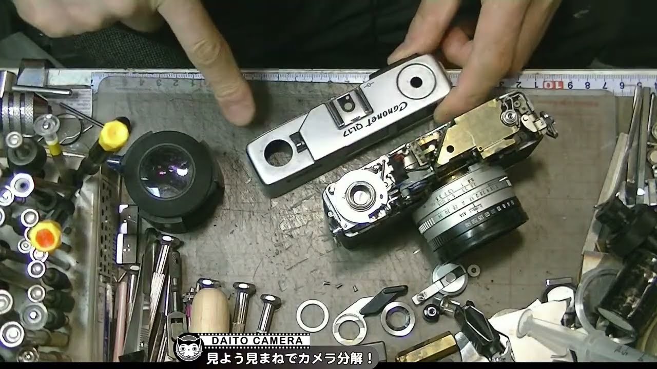 Canonet QL17 カビとり大作戦 - YouTube