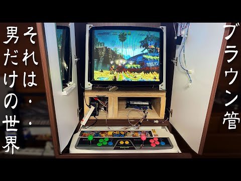 Playing arcade boards on a 29-inch Toei CRT monitor. Scan lines