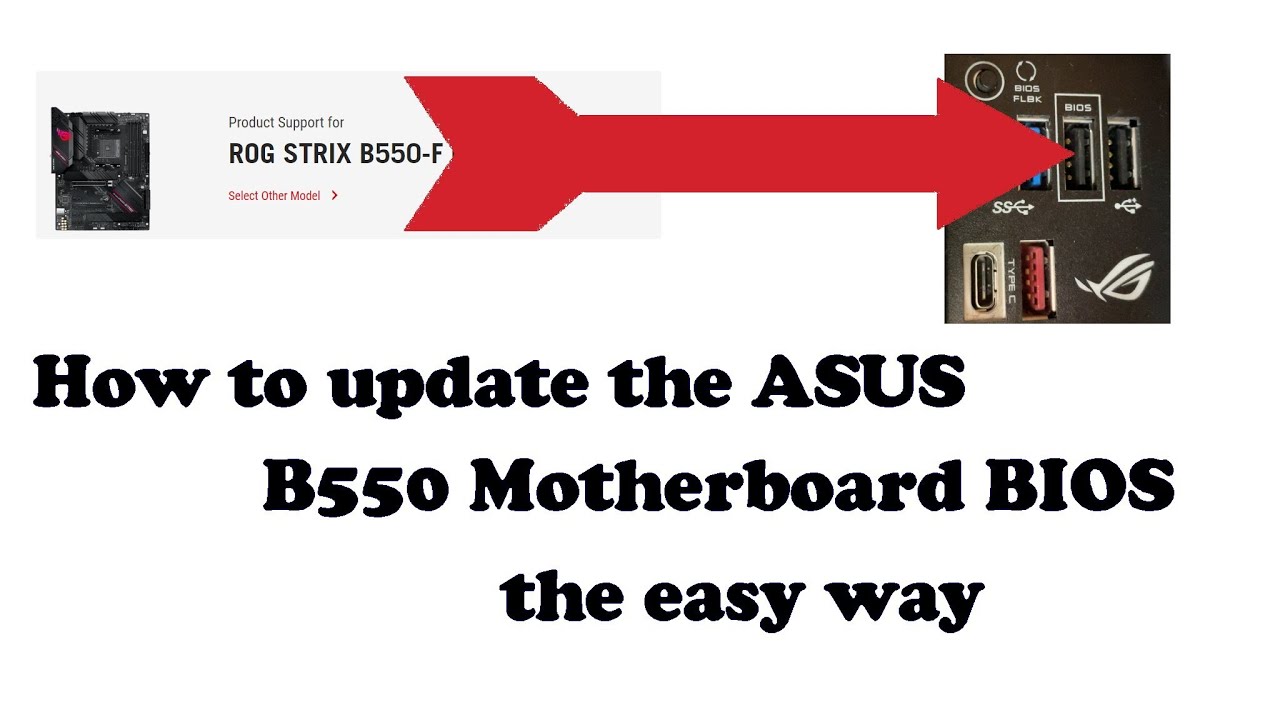 How to update the ASUS B550 Motherboard BIOS the easy way - YouTube