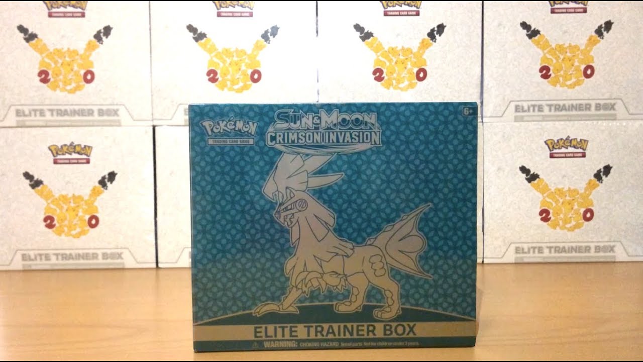 Crimson Invasion Pokemon Elite Trainer Box Opening - YouTube