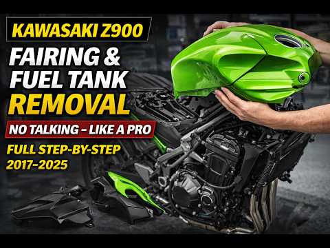 Kawasaki Z900 Fairing & Fuel Tank Removal NO TALKING - Like a pro