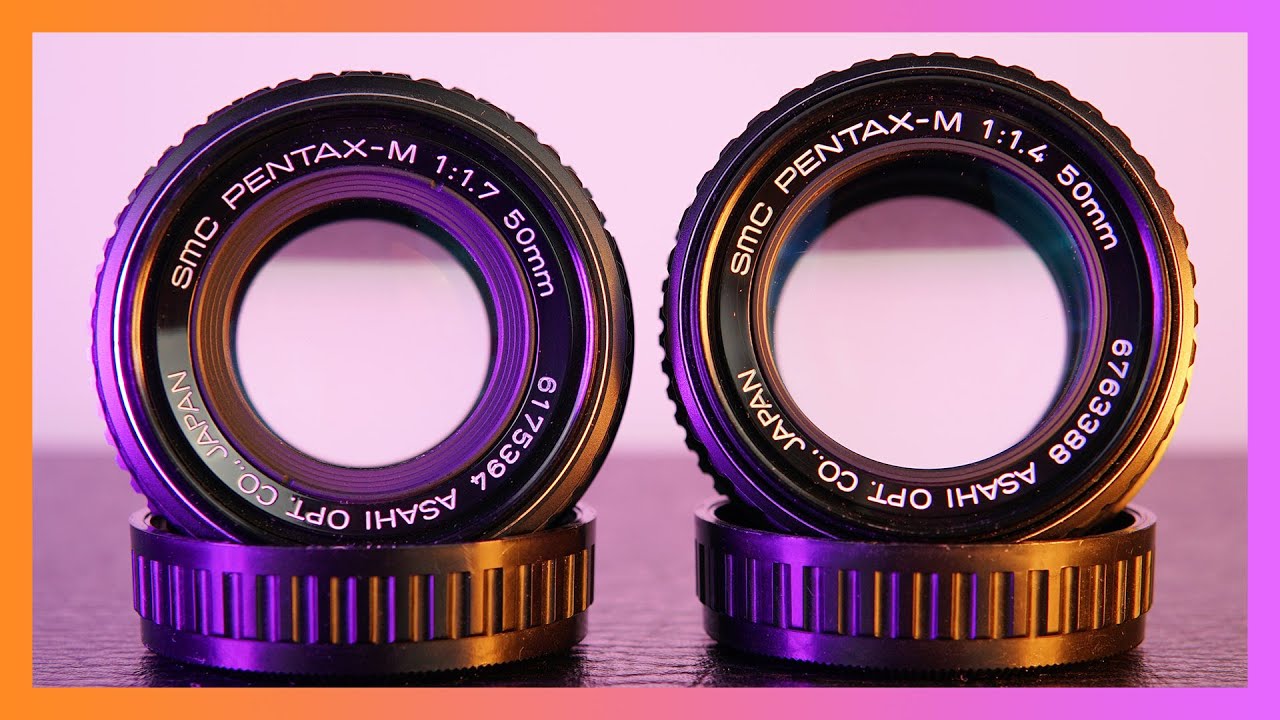 Asahi Pentax 50mm f1.4 VS f1.7 - vintage lens comparison - YouTube