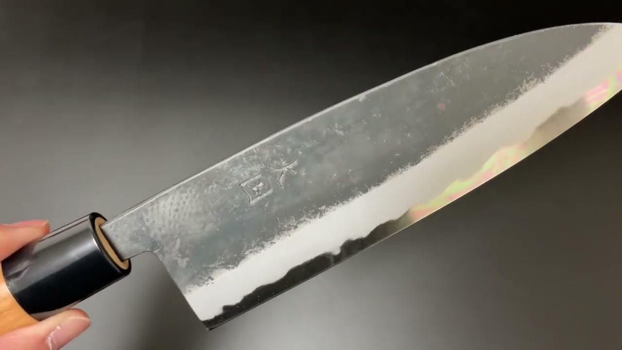 境志泰 Yukihiro Sakai 火国 Hinokuni 三徳包丁180mm 白紙一号鋼 黒打