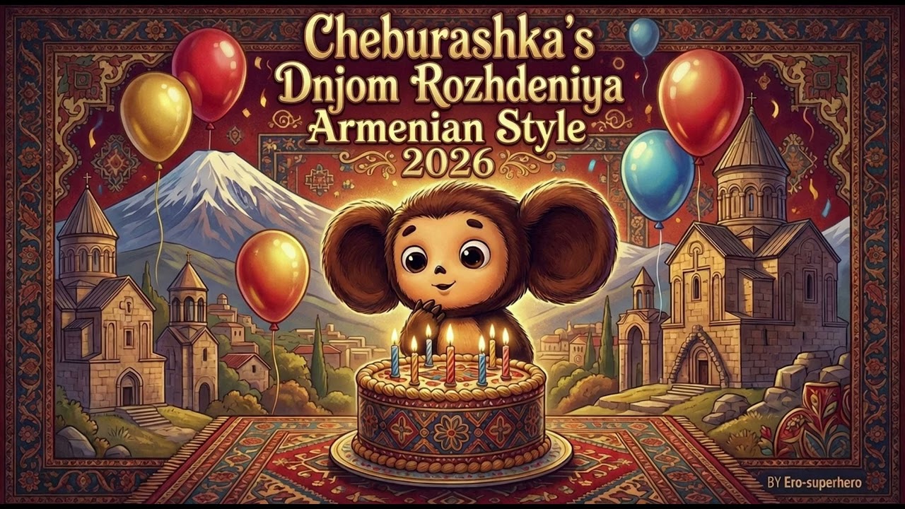 Cheburashka s Dnyom Rozhdeniya Armenian Style 2026 BY Ero