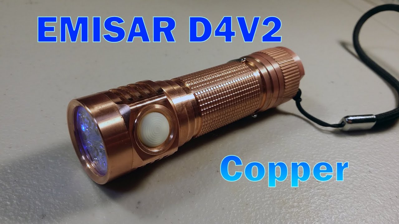 Emisar D4v2 Nichia E21A 3500k Copper Light Review - YouTube