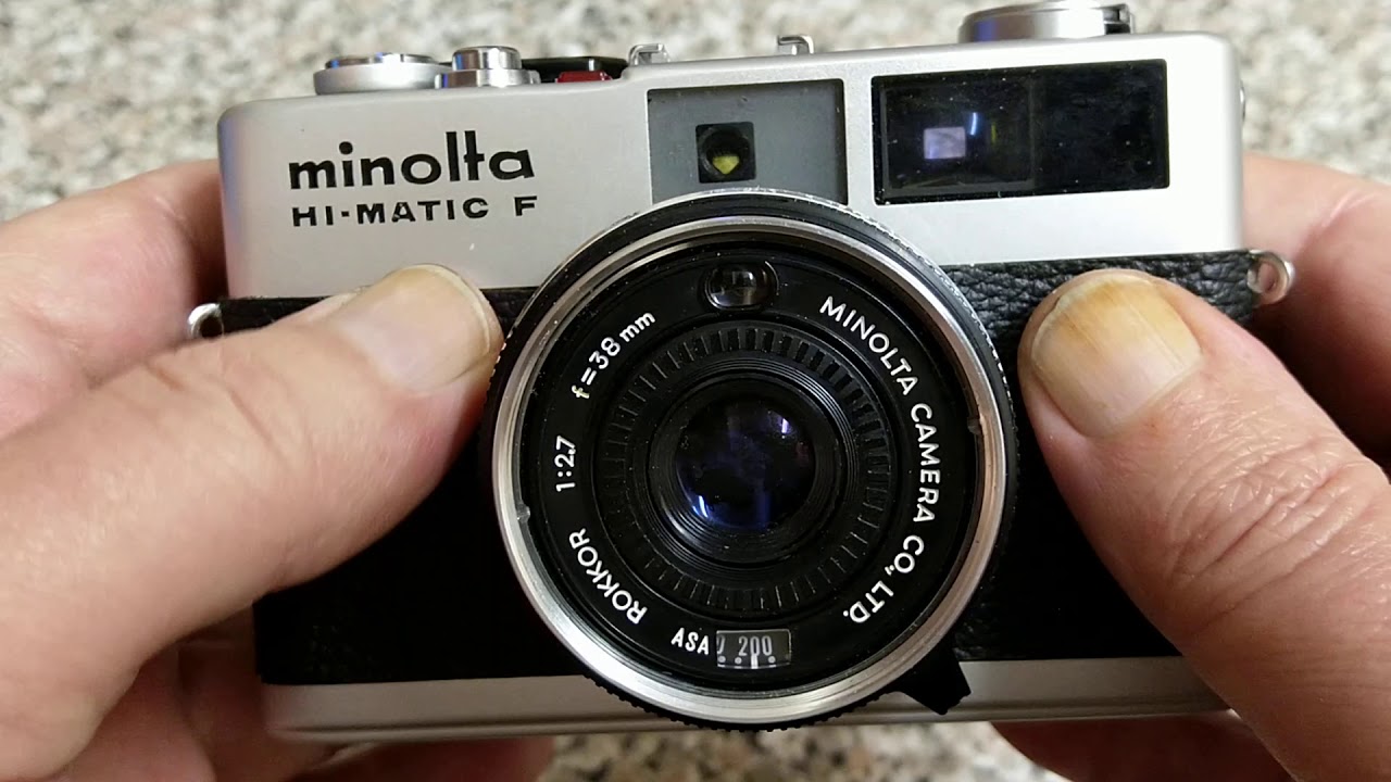 Minolta HI-MATIC F, 1972, 35mm rangefinder, - YouTube