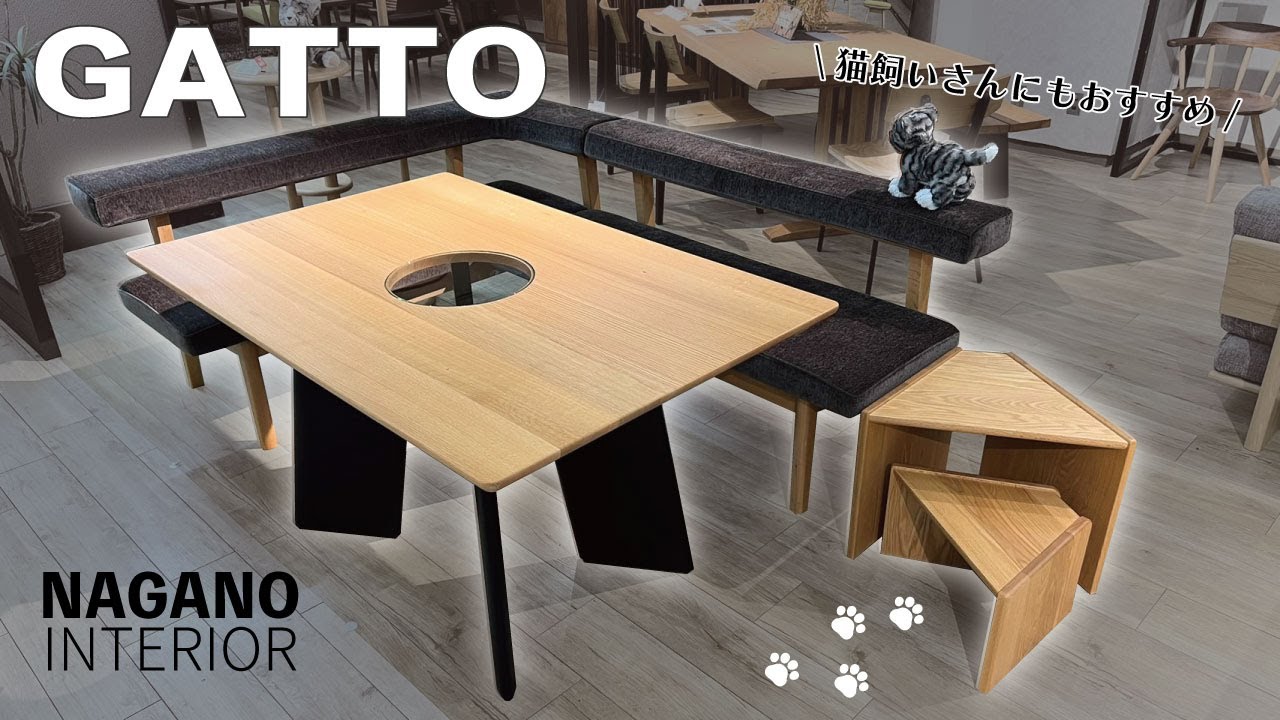 猫好きさん必見！】ナガノインテリア GATTO - YouTube