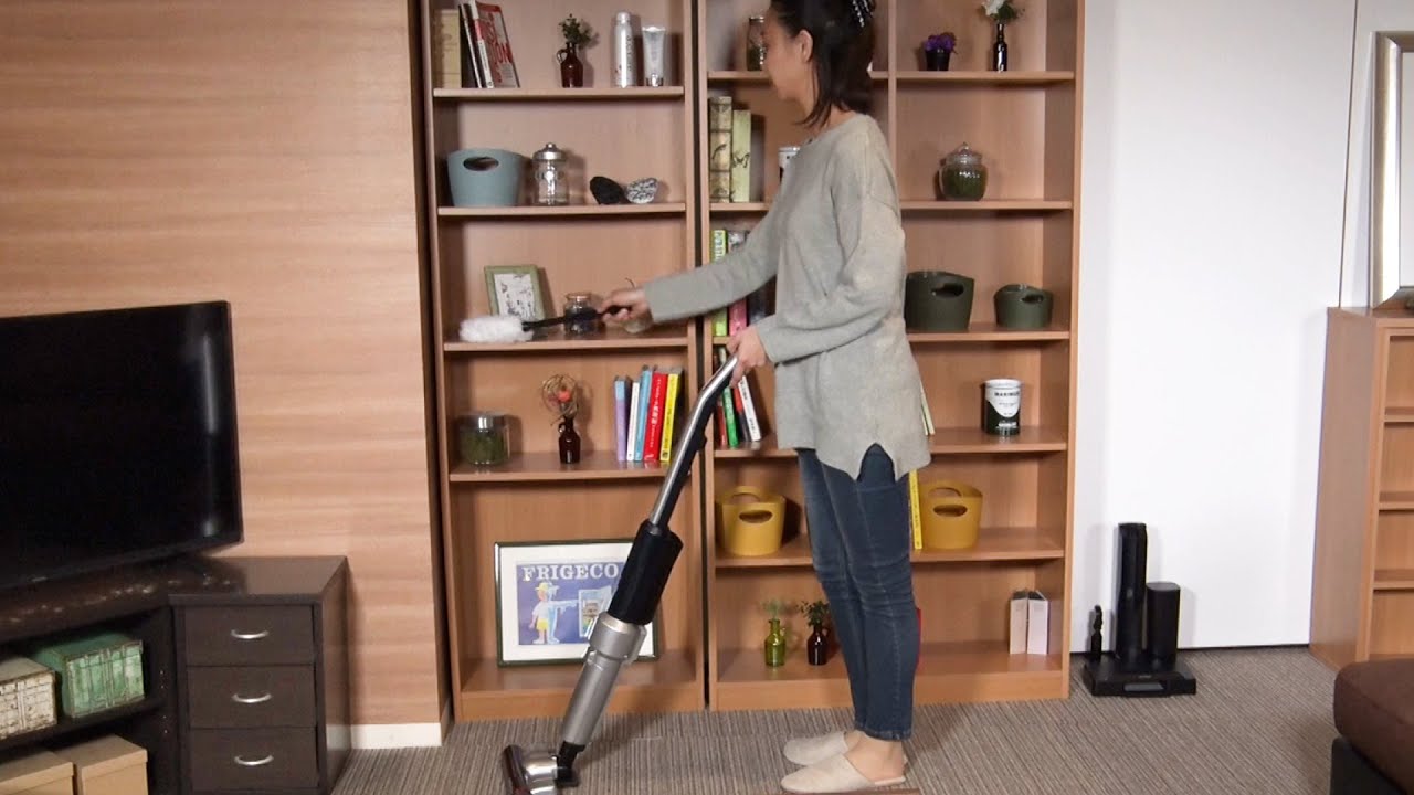 極細軽量スティッククリーナーIC-SLDCP12 ながら掃除ver - YouTube