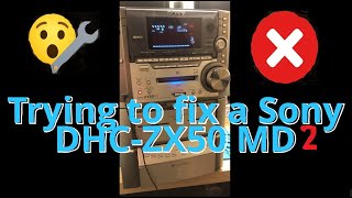 Trying to fix a Sony Stereo DHC-ZX50 MD Part 2 - YouTube