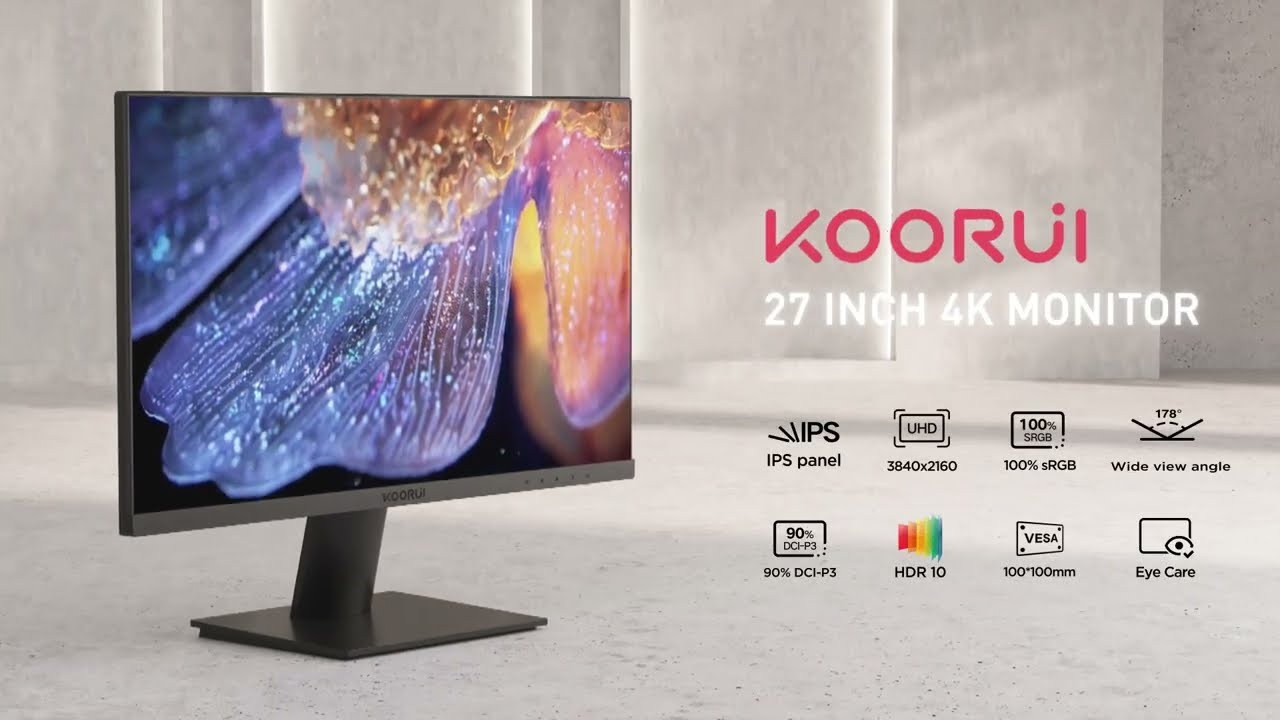 27-inch 4K monitor - KOORUI N07 - YouTube