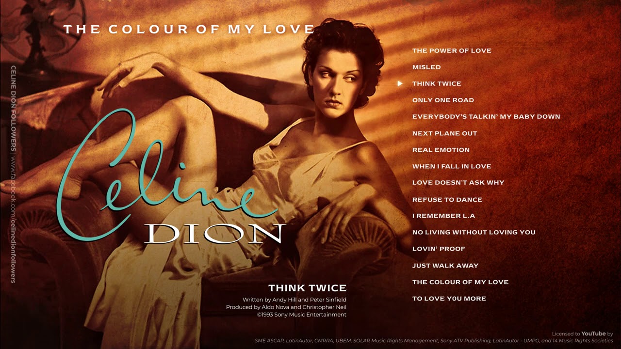 Celine Dion - The Colour of My Love (Japanese Edition) Full Album