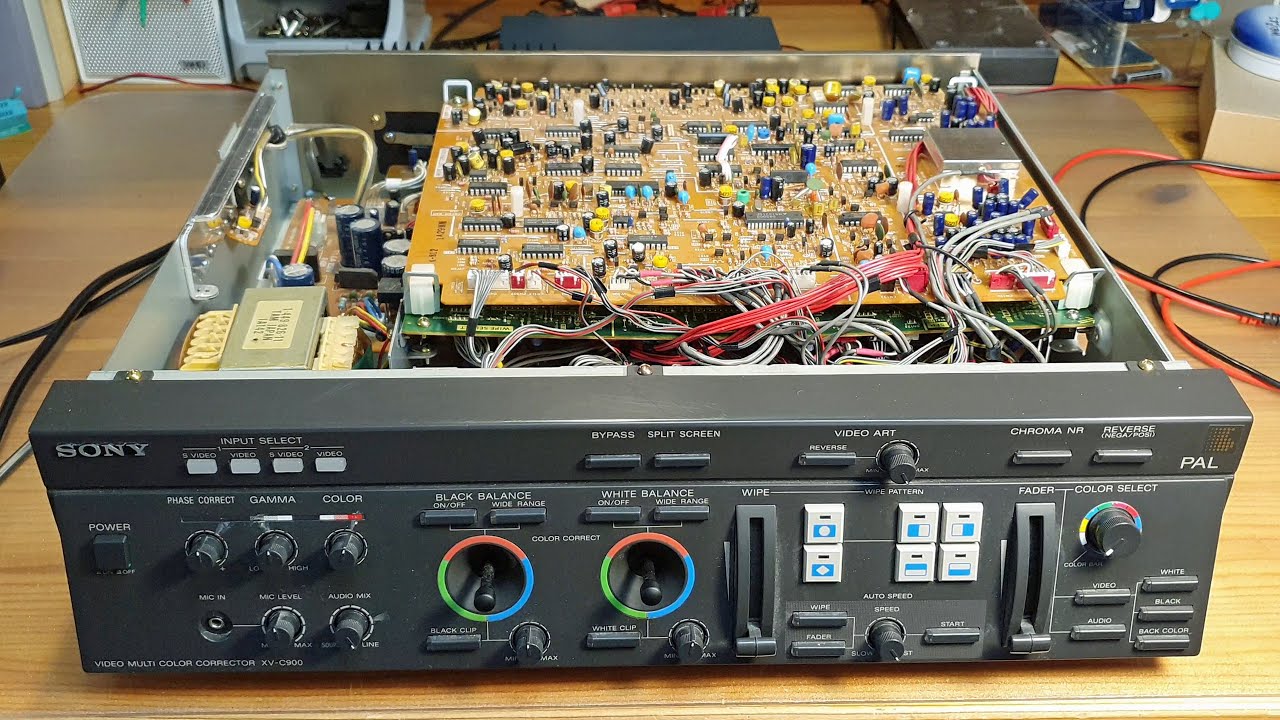 Sony XV-C900 analog video multi color corrector repairs - YouTube