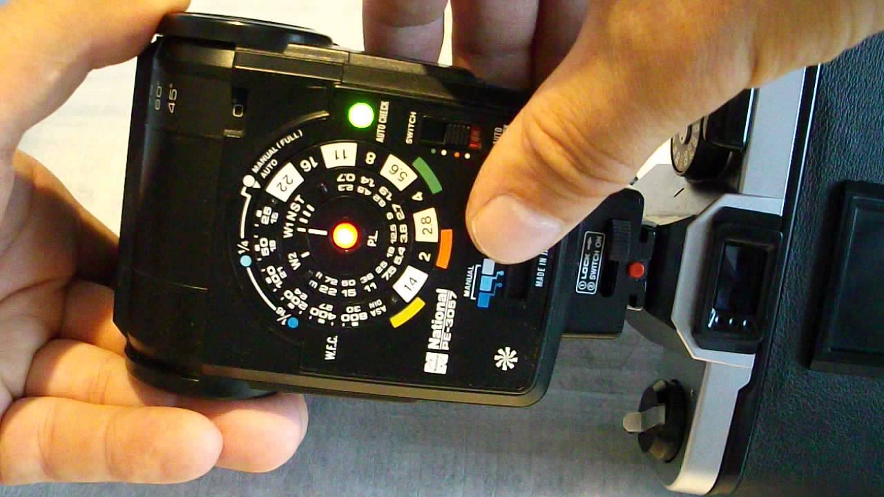 NATIONAL PE-3057 / profi vintage Flash light. - YouTube