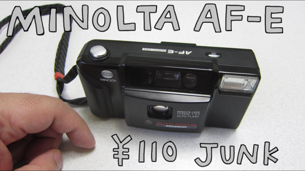 フィルムカメラ】MINOLTA AF-E ハードオフで110円。ジャンクカメラで