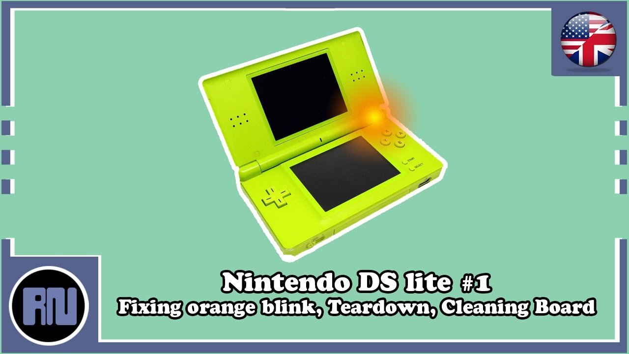 Nintendo DS Lite #1 - Fixing orange blink, Teardown, Cleaning