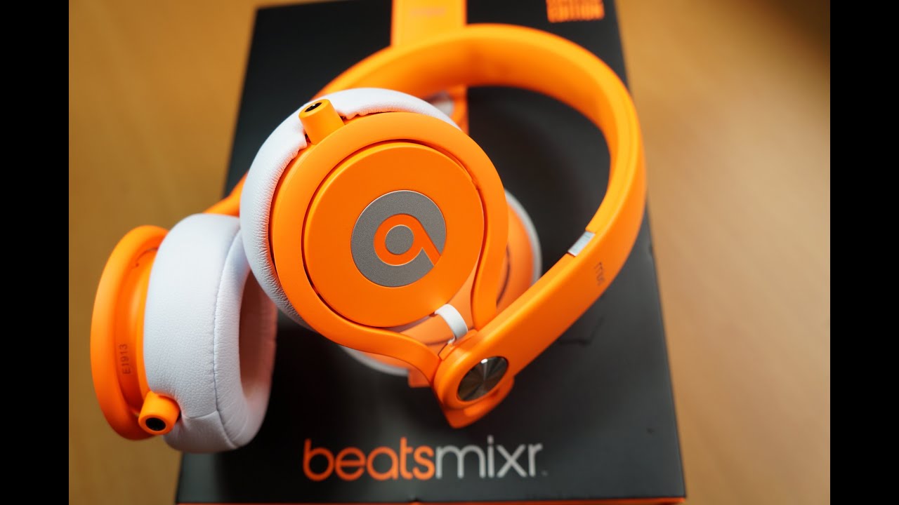 Beats by Dr Dre MIXR NEON ORANGE - YouTube