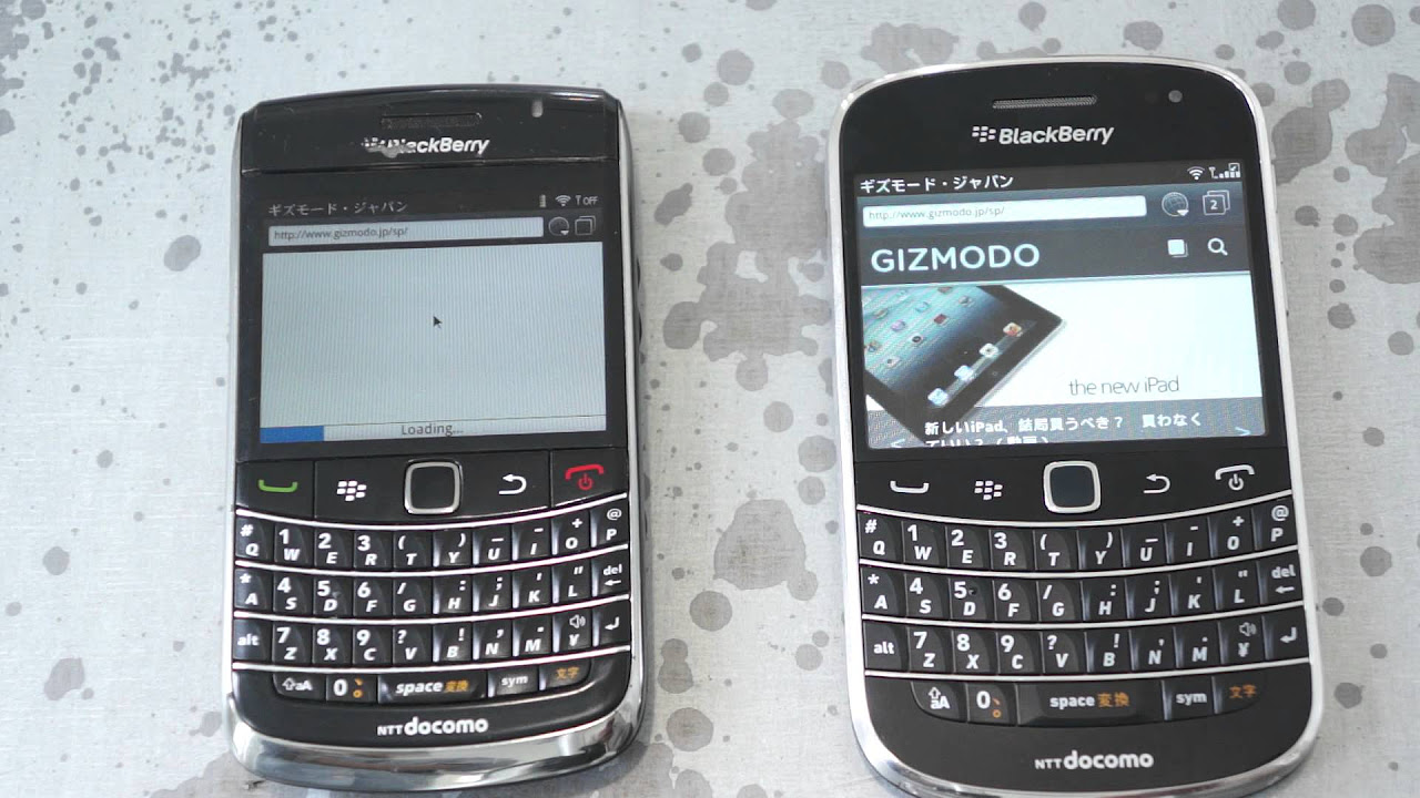BlackBerry Bold 9700 9900ブラウザ対決 - YouTube