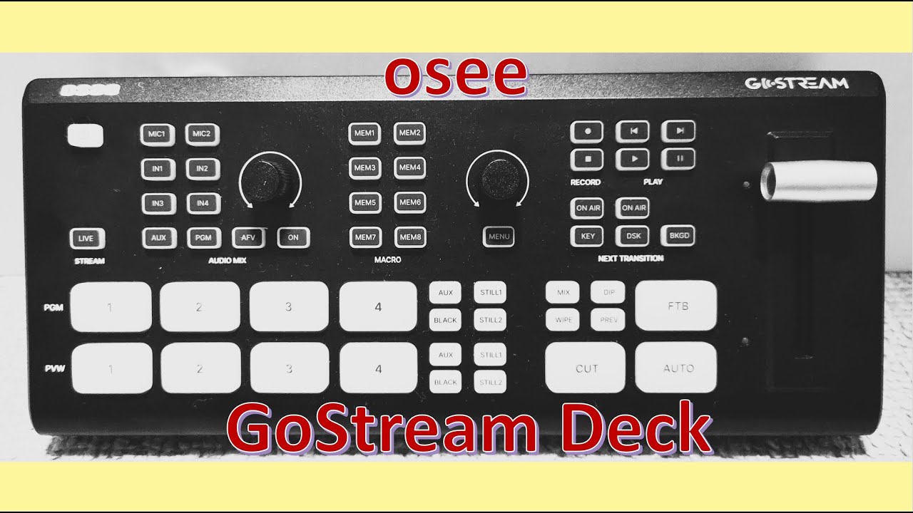 話題のスイッチャー その3！ osee GoStream Deck モニタリング