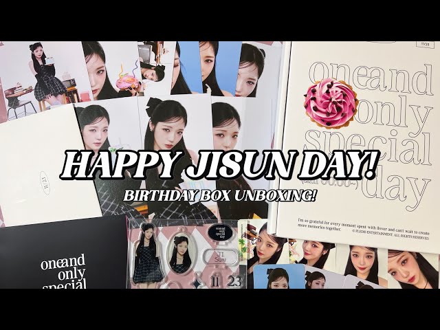 unboxing fromis_9 jisun birthday box! ✿ “one and only special day