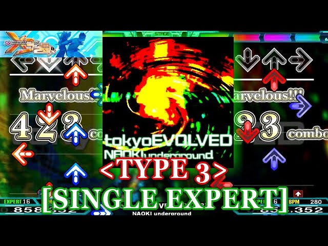 DDR X3】 tokyo EVOLVED (TYPE3) [SINGLE EXPERT] 譜面確認+クラップ