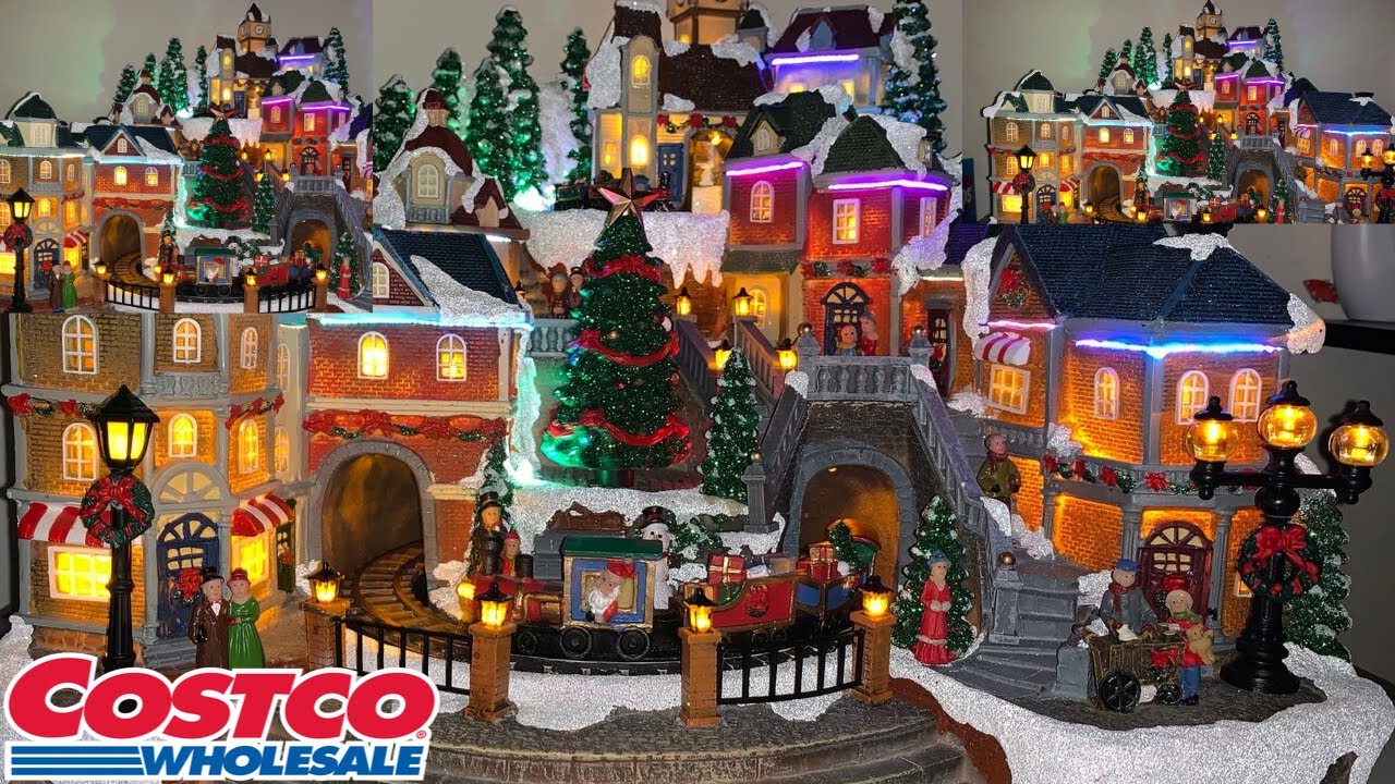 Animated village Christmas decoration Buy costco | Unboxing - YouTube