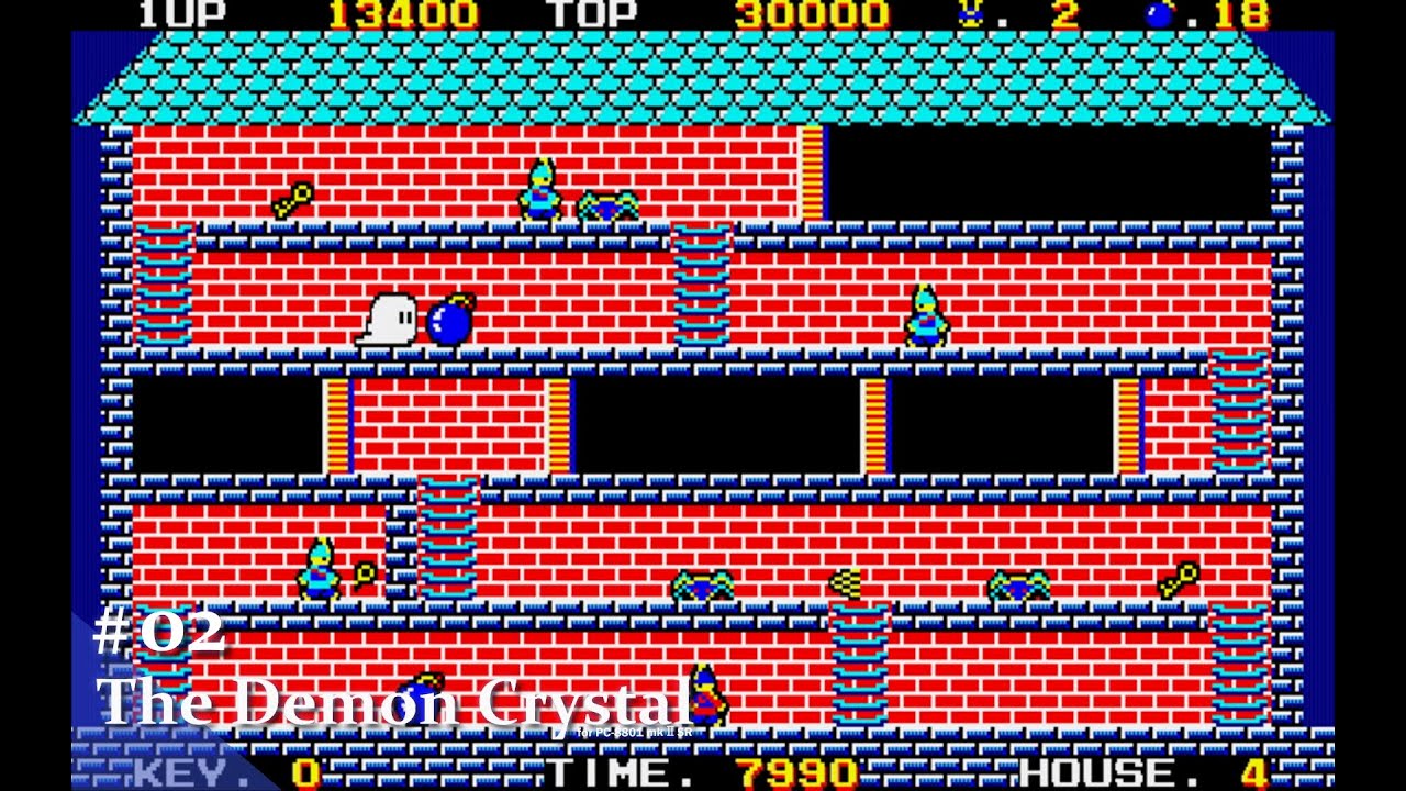 Play】PC-8801 デーモンクリスタル #02 レトロゲーム - YouTube