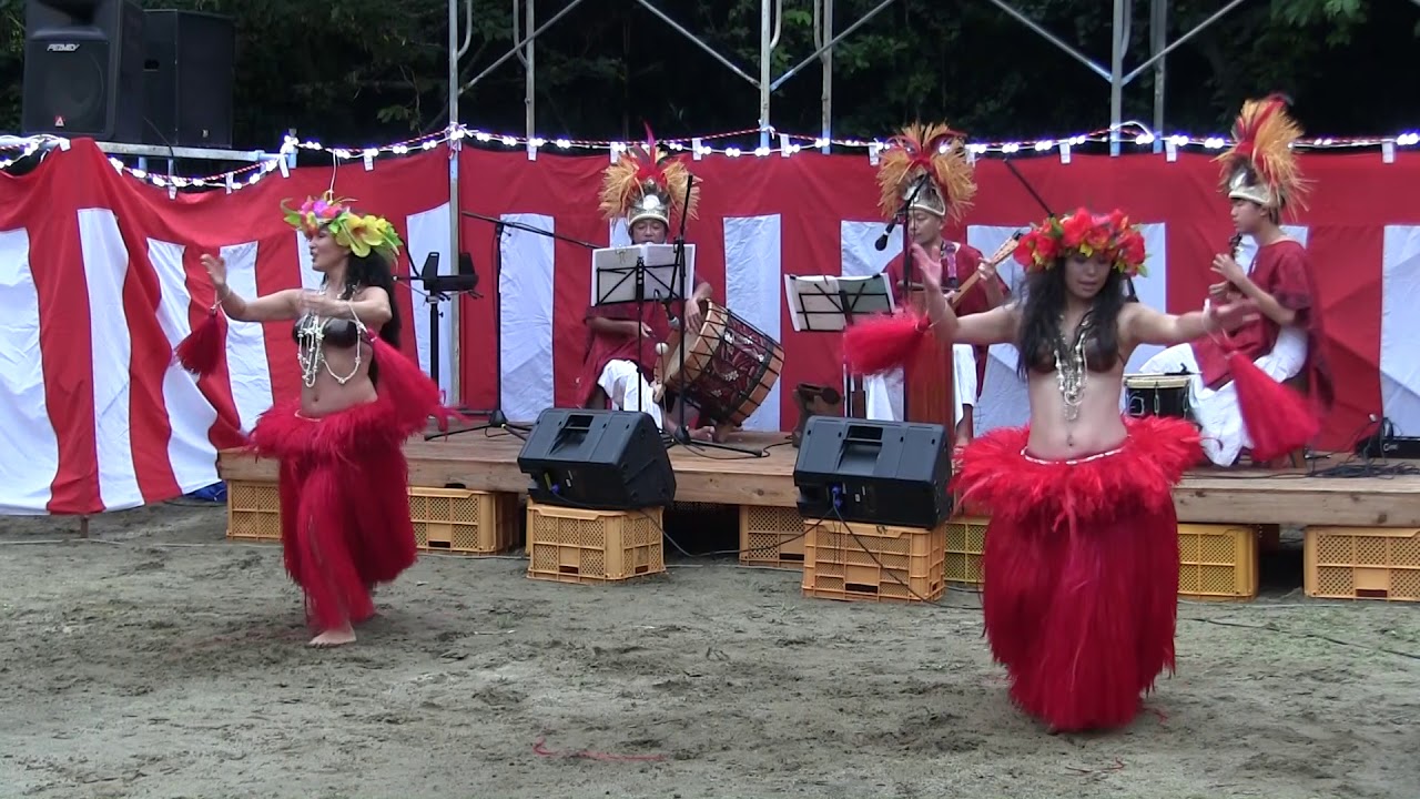 タヒチアンダンス オリタヒチパアリポエラヴァ 納官げんきまつりでの
