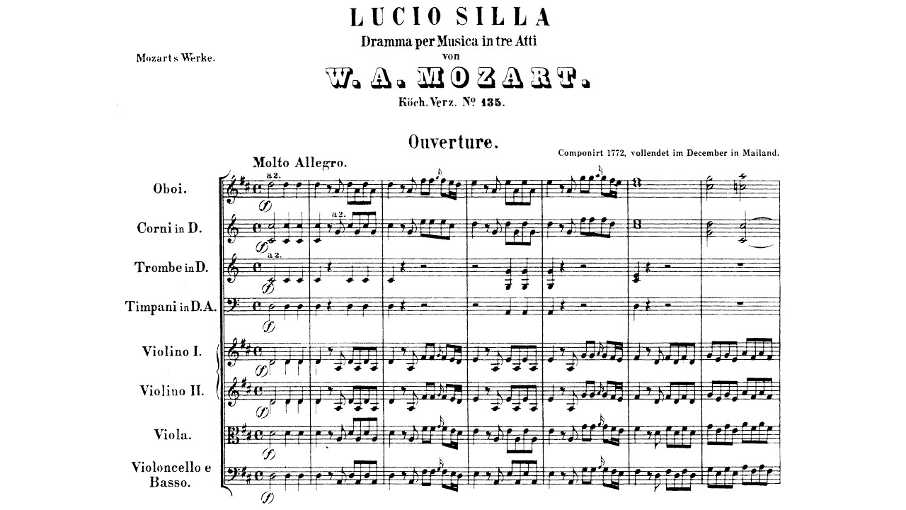 歌劇「ルーチョ・シッラ」 Lucio Silla ベーレンライター 輸入楽譜