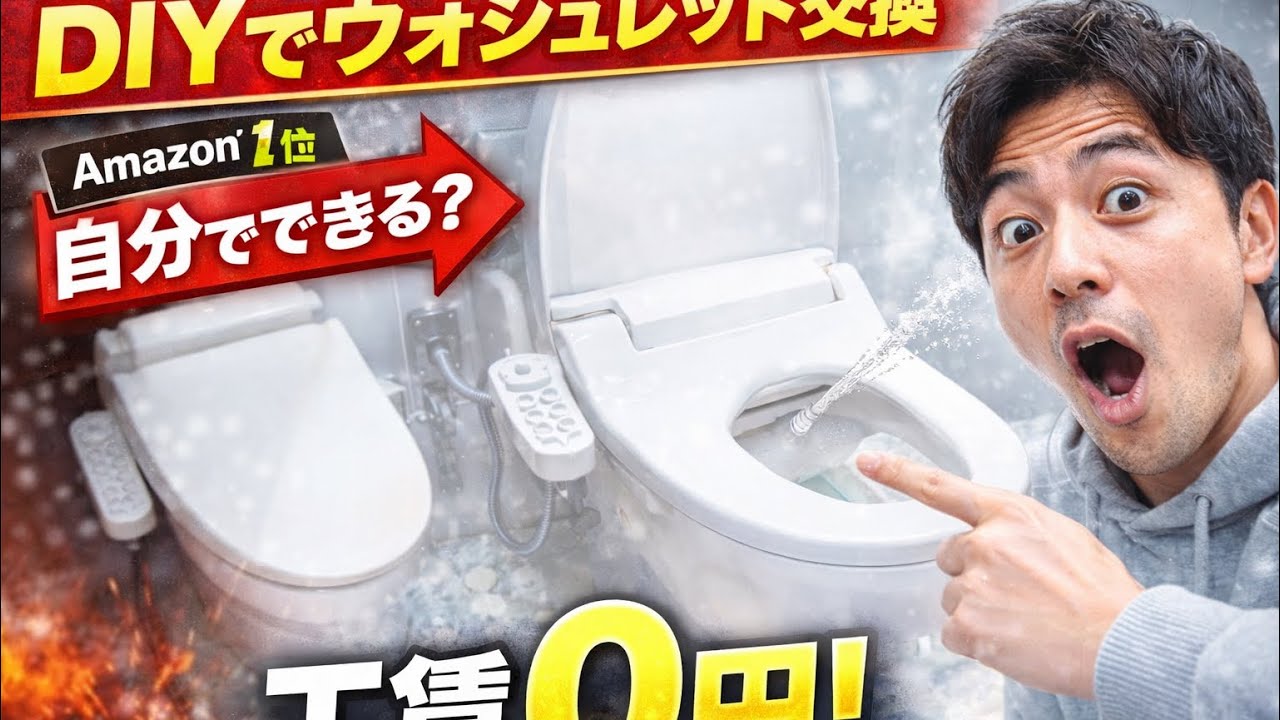 DIY】自分でウォシュレットに交換！交換は簡単！？Amazonで1番売れてる