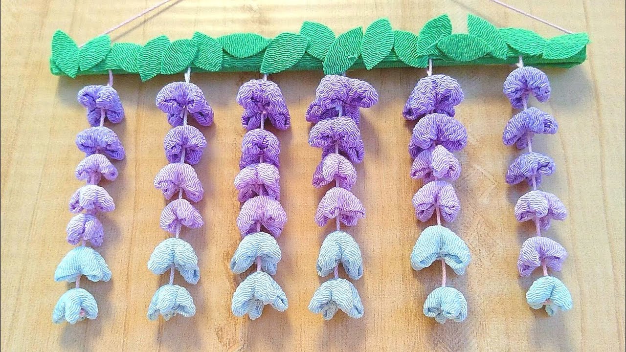 つるし飾り】藤の花の作り方【ちりめん細工】 - YouTube