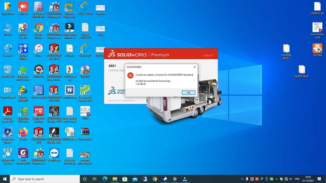 Fix Solidworks 2021 error: Could not obtain a license / can not