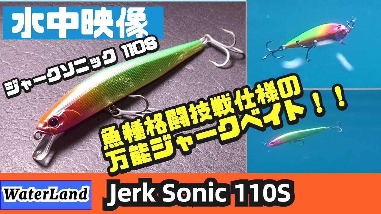 水中映像】ジャークソニック110Sのジャーキングはめちゃくちゃ