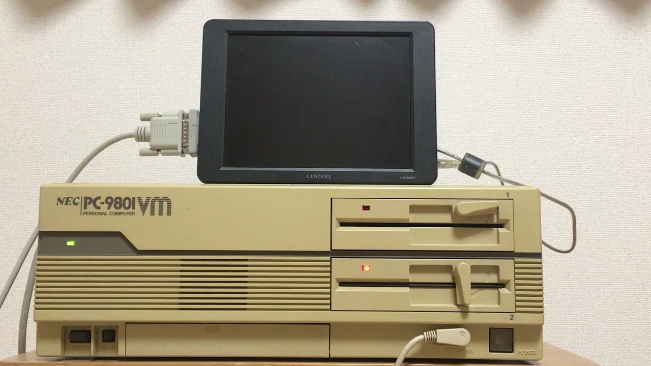 PC-9801シリーズ初のピポ音！PC-9801 VM21起動の様子 #Shorts - YouTube