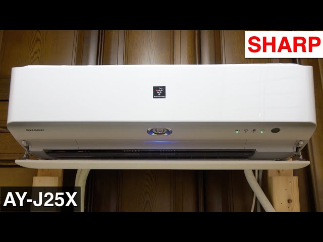巨大フラップ！喋る！】シャープのエアコン室内機 AY-J25X 外観、動作