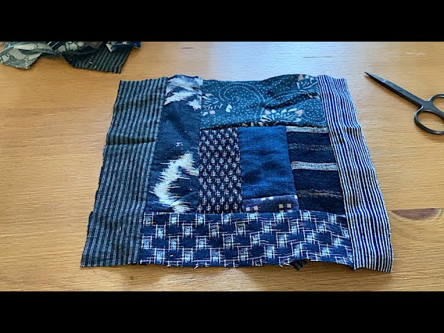 暮らしの手仕事 古布パッチワーク刺し子マットを手縫いでちくちく作り