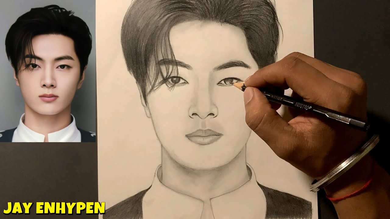 How to draw jay enhypen || step by step drawing tutorial - YouTube
