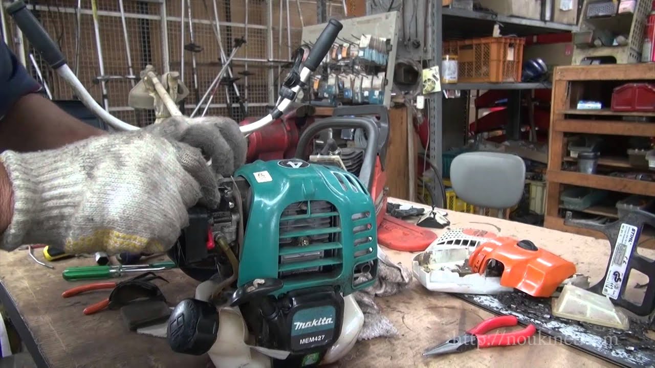 マキタ エンジン草刈機 MEM427 息が続かない・・・。 - YouTube