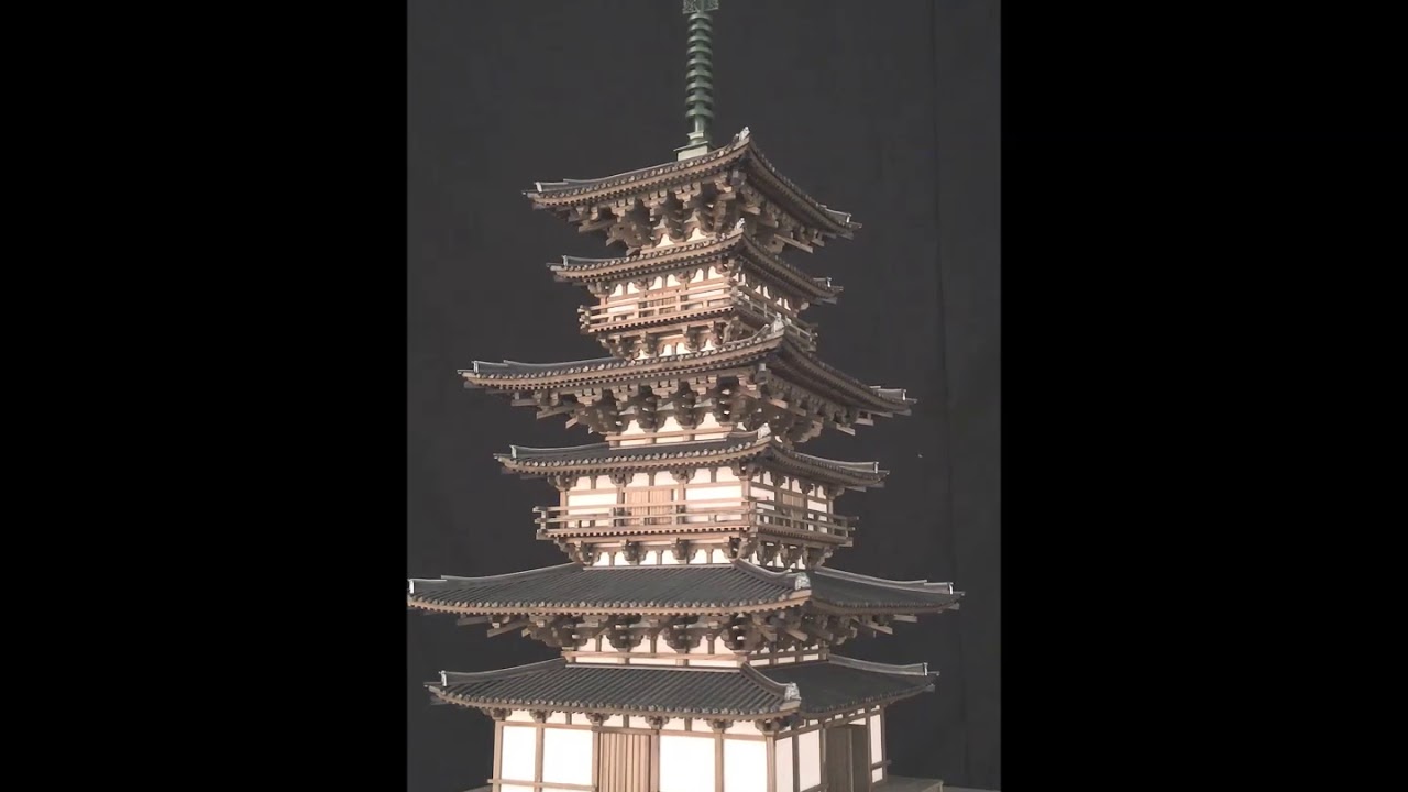 超精巧木製模型をつくる 薬師寺三重塔 東塔 - YouTube