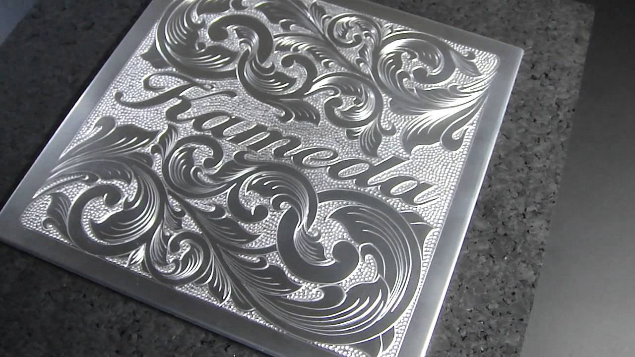 ENGRAVING Name Plate 表札エングレービング - YouTube