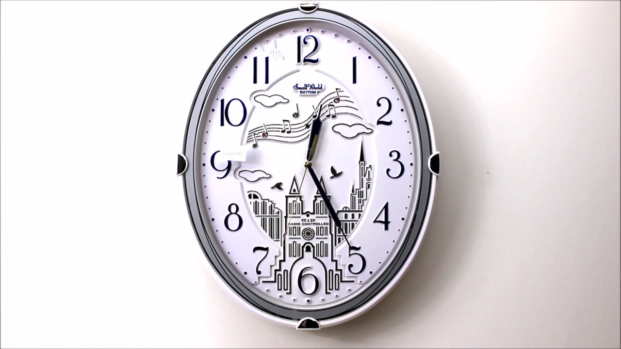 リズム時計製電波掛時計 スモールワールドシャトー 4MN514RH03 CITIZEN