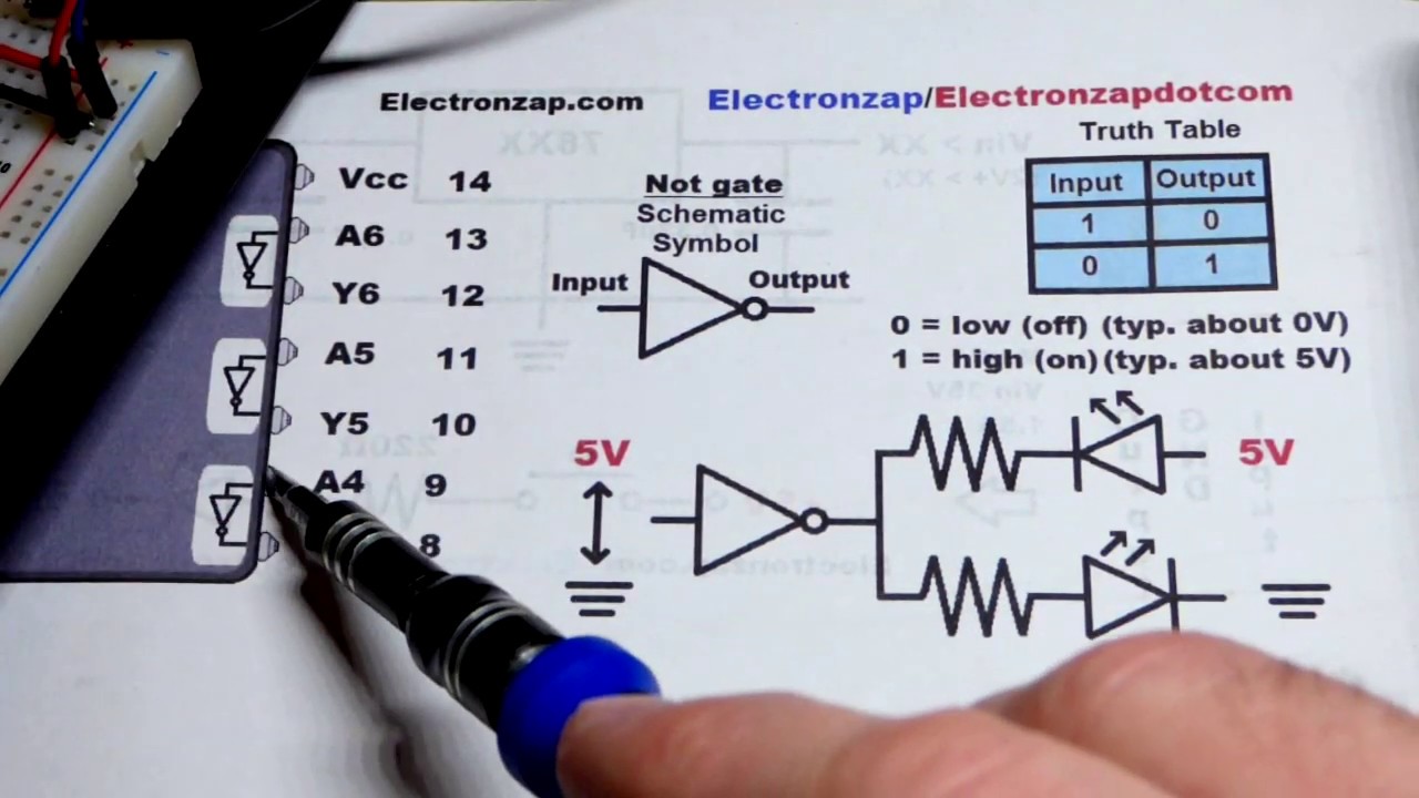 7404 74HC04 Hex NOT gate integrated circuit IC electronics