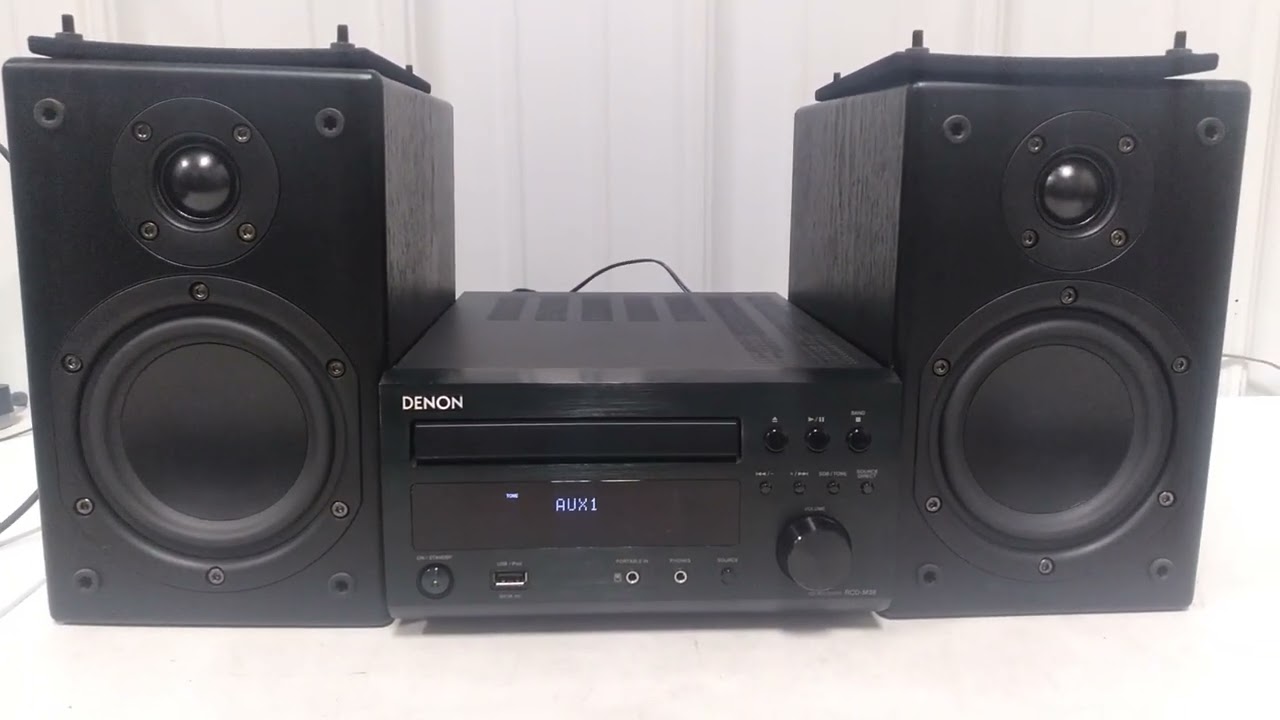 DENON RCD-M38 & SC-M37 BOOKSHELF SPEAKERS - YouTube