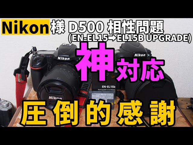 ジャンクカメラD500 Nikon様の神対応に圧倒的感謝! バッテリーEN-EL15