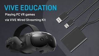 VIVE Focus VisionをVIVE有線ストリーミングキットを使用して